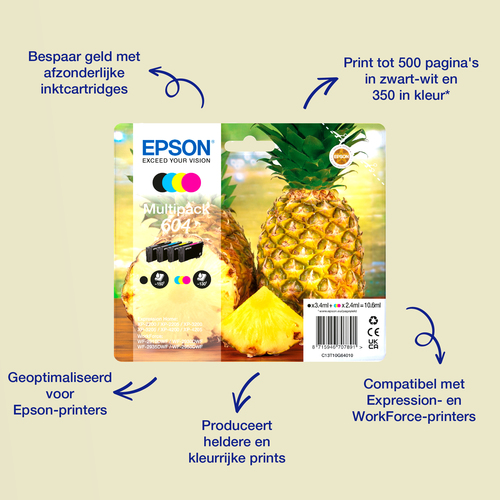 Epson 604XL Cartridge Inkt Blauw, afbeelding 2