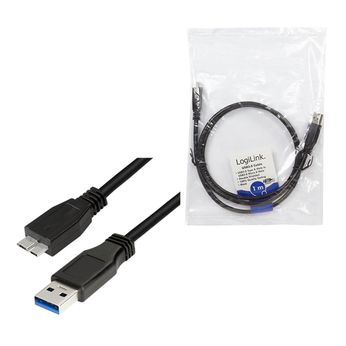 Logilink USB Kabel A -> micro B St/St 1.00m zwart, afbeelding 7