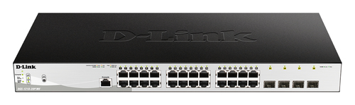 D-Link DGS-1210-28P/ME/B сетевой коммутатор Управляемый L2/L3 Gigabit Ethernet (10/100/1000) Питание по Ethernet (PoE) 1U