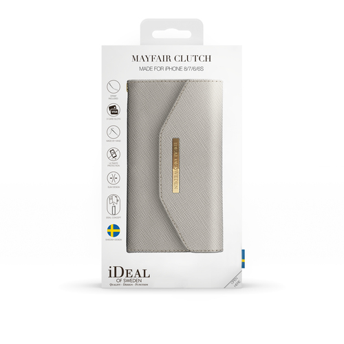 iDeal of Sweden Mayfair Clutch iPhone 8/7/6/6S/SE Light Grey – image 8