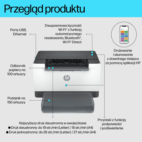 HP Inc. Drukarka LaserJet M207dw 8J9K9F