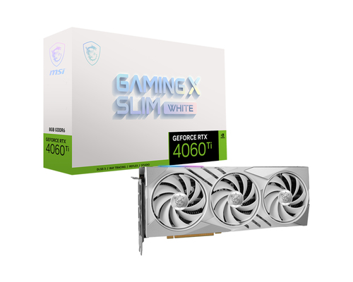 MSI GAMING GeForce RTX 4060 Ti X SLIM WHITE 8G NVIDIA 8 GB GDDR6