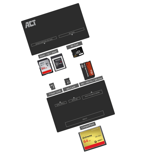 ACT AC6025 card reader USB 2.0 Black – image 6