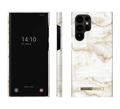iDeal of Sweden Printed Case Galaxy S22U Golden Pearl Marble – image 2