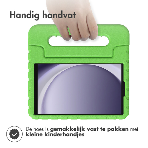 Accezz Kidsproof Backcover met handvat Samsung Galaxy Tab A9 Tablethoesje Groen, afbeelding 3