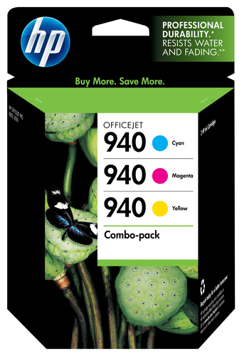 HP 940 3-pack Cyan/Magenta/Yellow Original Ink Cartridges