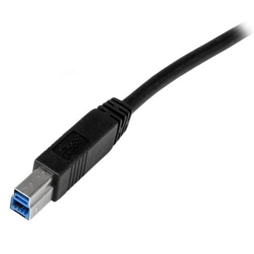 StarTech.com 2m 6 ft Certified SuperSpeed USB 3.0 A to B Cable Cord - USB 3 Cable - 1x USB 3.0 A (M), 1x USB 3.0 B (M) - 2 meter, Black (USB3CAB2M) USB-kabel 2m Sort – billede 3