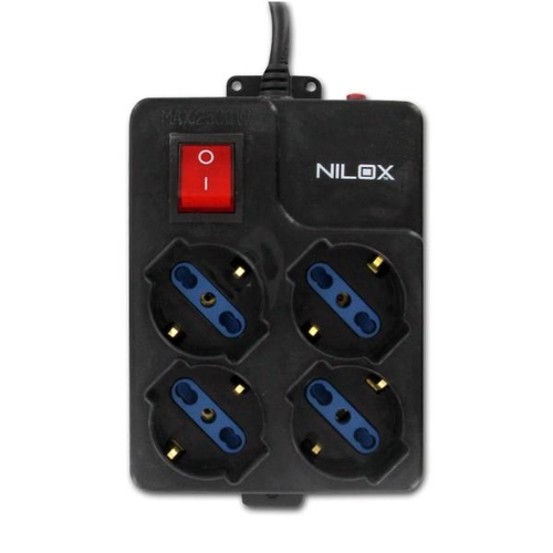 Nilox MULTIPRESA 4 PORTE BIPASSO NERO