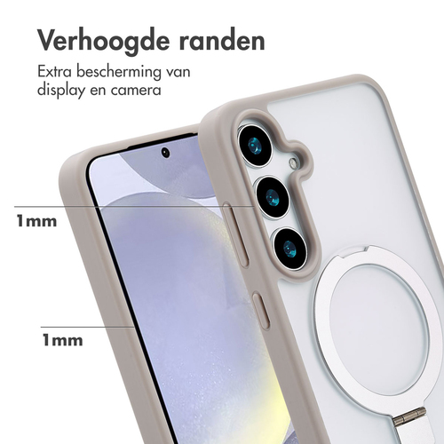 Accezz Ring Stand Backcover met MagSafe Samsung Galaxy S24 Plus - Grey, afbeelding 5