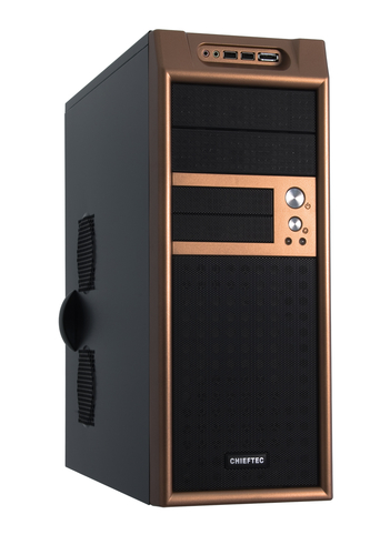 Chieftec CG-01B-G Midi Tower Black, Copper