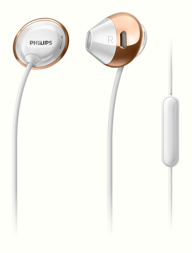 Philips SHE4205WT/27 headphones/headset Wired In-ear Rose gold, White