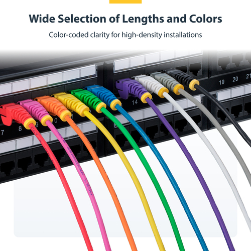 StarTech.com 15m Black Slim CAT6 Ethernet Cable, Snagless, 28AWG, LSZH CAT 5/5e/6 Ikke afskærmet parsnoet (UTP) 15m Patchkabel Sort – billede 8