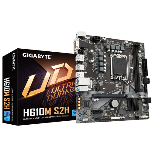 Mb Gigabyte H610M S2H Intel S1700 141312A GenDdr5 5600MhzPcie 40 X 16Hdmi2Xusb 32M2Micro AtxGama Basica H610M S2H - H610M S2H