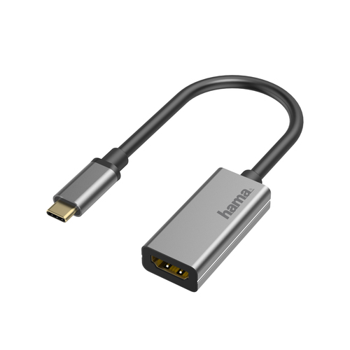 Hama 00200305 видео кабель адаптер USB Type-C HDMI Серый