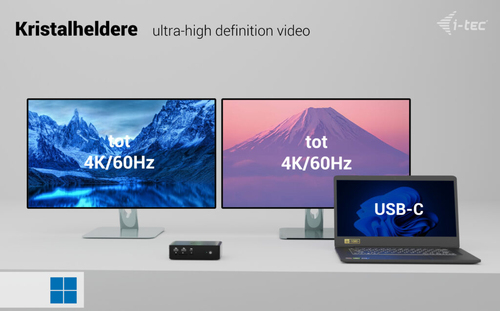 I-Tec - docking station - USB-C  USB4  Thunderbolt 3  Thunderbolt 4  Thunderbolt 5 - 2 x HDMI 2 x Thunderbolt 5 - 1GbE 25GbE – Foto 11 von 11