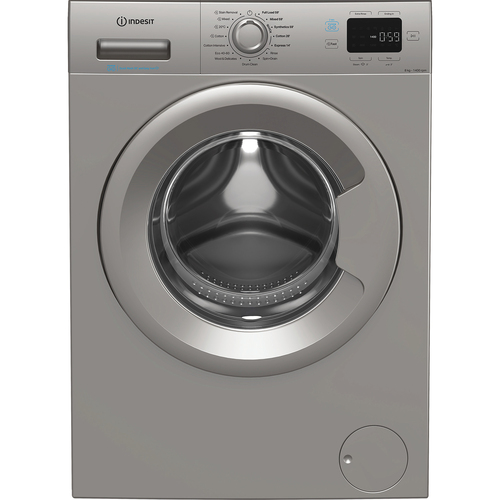 Indesit IP846SPUSHGO 8kg 1400 Spin Washing Machine in Silver A Rated P - image 1