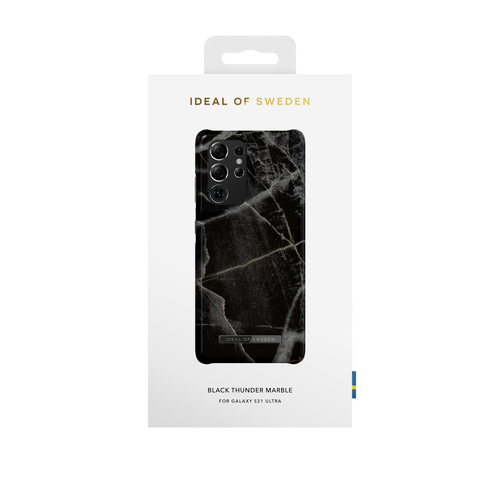 iDeal of Sweden Printed Case Galaxy S21 Ultra Black Thunder Marble – image 1