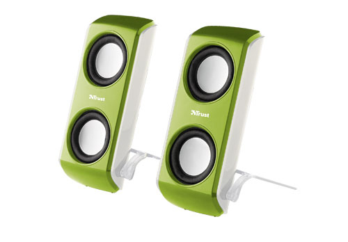 Trust Portable Notebook Speakers - Lime Green