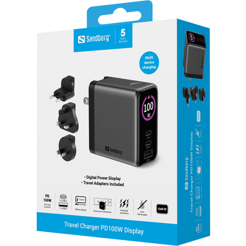 Sandberg Travel Charger PD100W Display – image 6