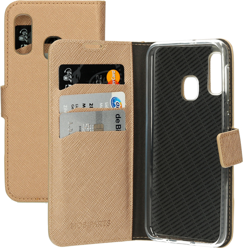 Mobiparts Saffiano Wallet Case Samsung Galaxy A20e (2019) Copper