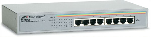 Allied Telesis 8 x 10/100TX FE Switch, Internal PSU - Rackmountable.