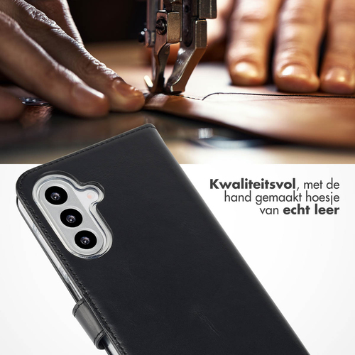 Selencia Echt Lederen Bookcase Samsung Galaxy A26 - Zwart, afbeelding 2
