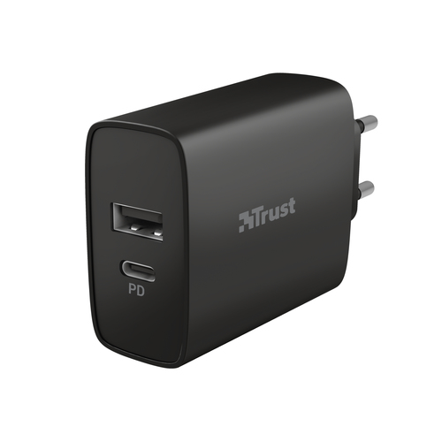 Trust 23558 зарядное устройство для мобильных устройств Ноутбук, Смартфон, Планшет Черный Кабель переменного тока Быстрая зарядка Для помещений