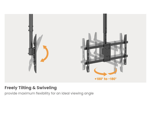 Equip 43"-86" Back to Back Dual Screen Ceiling Mount – image 7