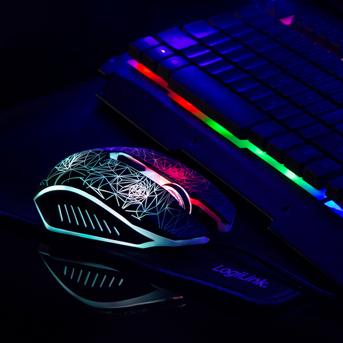 LogiLink ID0185 teclado Ratón incluido Juego USB QWERTY Inglés Negro