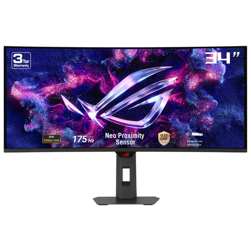 ASUS ROG Strix OLED XG34WCDG монитор для ПК 86,4 cm (34") 3440 x 1440 пикселей UltraWide Quad HD QD-OLED Черный