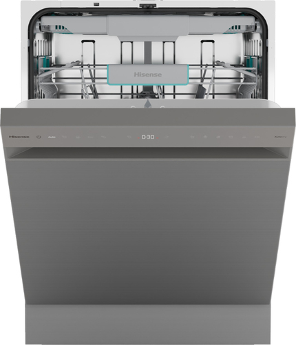 Hisense Under counter dishwasher with fast wash cycle, adjustable interior, and steam release drying. Efficient and easy to load.
