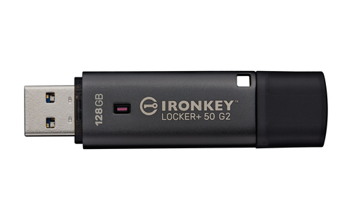 Kingston IronKey Locker+ 50 G2 USB Flash Drive 128 GB usb-stick, afbeelding 2