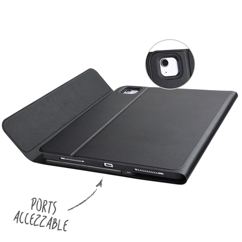 Accezz QWERTZ Bluetooth Keyboard Bookcase iPad Air 13 inch (2024) M2 - Zwart, afbeelding 5