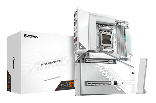 Gigabyte Aorus Stealth Ice X870 AM5 Motherboard, White - image 1