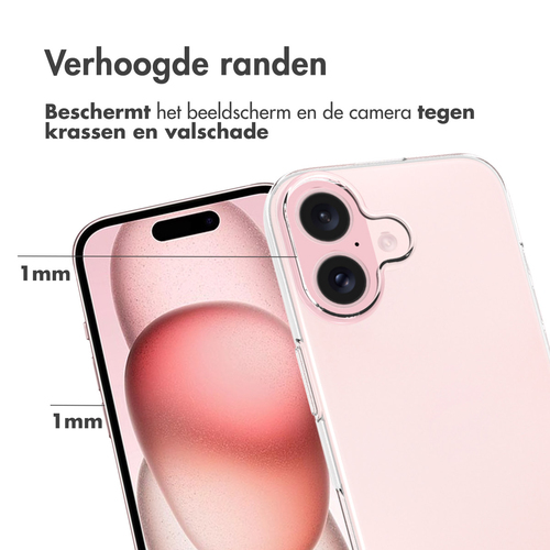 Accezz Clear Backcover iPhone 16 - Transparant, afbeelding 3