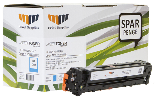 MM Cyan Laser Toner - HP 125A (CB541A) / Canon 716C (1979B002) - For HP Color LaserJet / Canon LBP & MF