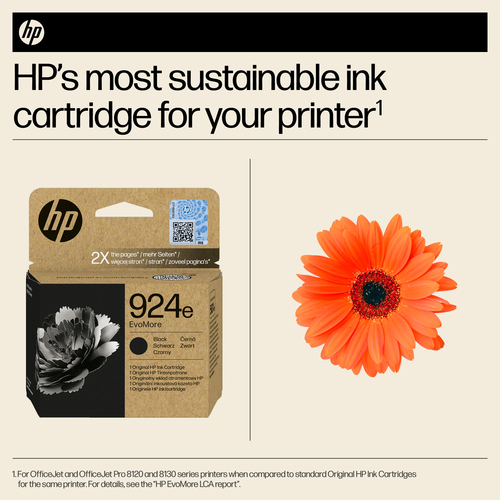 HP 924E EvoMore Original Ink Cartridge High Yield Black 4K0V0NE - image 1
