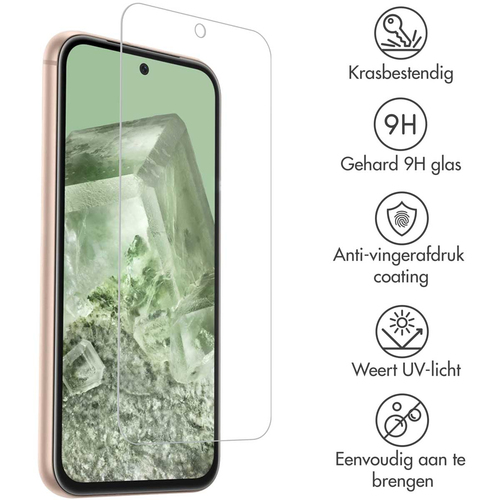 Accezz Gehard Glas Screenprotector Google Pixel 8a, afbeelding 2