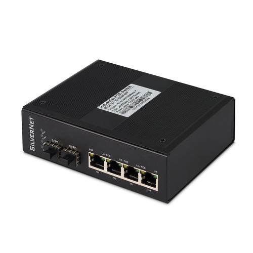 SilverNet 3204P-SFP Unmanaged Gigabit Ethernet (10/100/1000) Power over Ethernet (PoE) Black – image 2