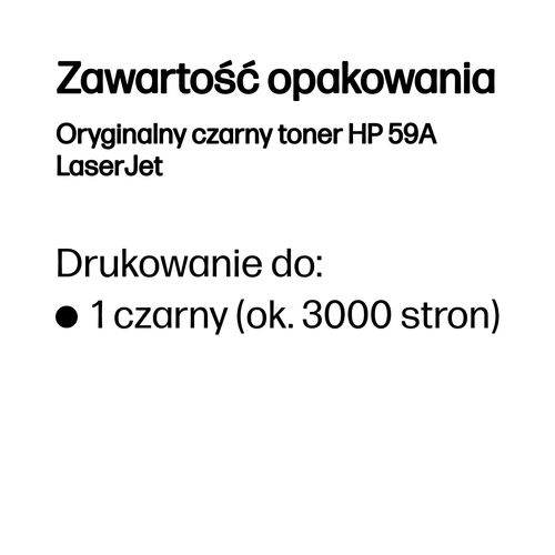 Oryginalny czarny toner HP 59A LaserJet