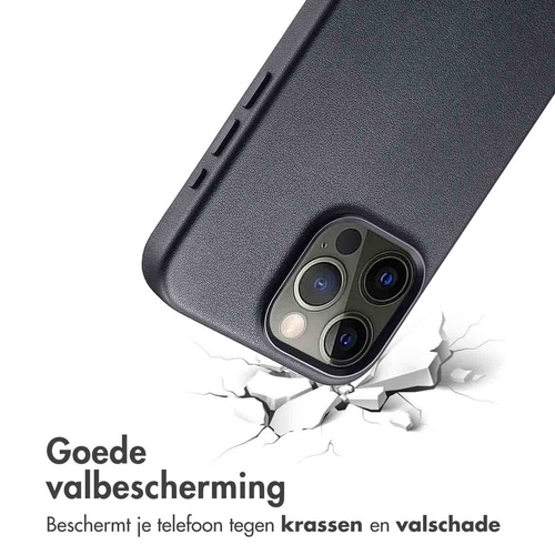Accezz MagSafe Leather Backcover iPhone 15 Pro Max - Onyx Black, afbeelding 7