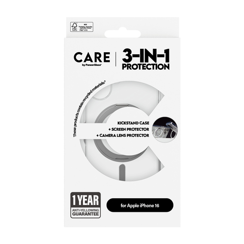 CARE by PanzerGlass Feature 3-in-1 Ceramic Bundle iPhone 16 – Foto 4 von 7