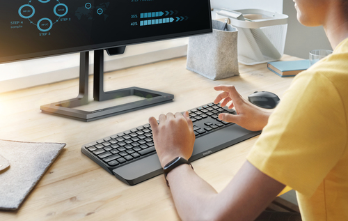 Philips 6000 series SPT6607B/33 keyboard Mouse included Universal RF Wireless + Bluetooth Black – image 2