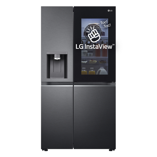 LG InstaView GSXV91MCAE side-by-side холодильник Отдельно стоящий 635 L Черный