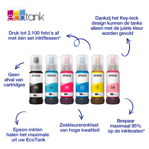 Epson 107 70ml Gele inktcartridge voor de Ecotank, afbeelding 4