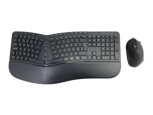 Conceptronic ORAZIO02PT клавиатура Мышь входит в комплектацию Офисная Беспроводной RF QWERTY Португальский Черный