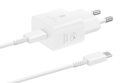 Samsung 25W Power Adapter met USB-C naar USB-C kabel Oplader Wit, afbeelding 4