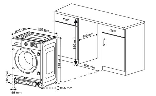 Hotpoint Fabric Care BIWD961486UK washer dryer Built-in Front-load White – image 9