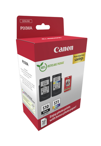 Canon PG-510CL-511 Photo Paper Value Pack - 2, afbeelding 2