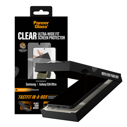 PanzerGlass ® Screen Protector Samsung Galaxy S26 Ultra | Ultra-Wide Fit w. Fastfit in-a-box Protector de pantalla 1 pieza(s)